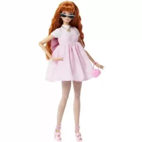   Mattel Barbie Deluxe Style vörös hajú baba rózsaszín ruhában, ritkaság