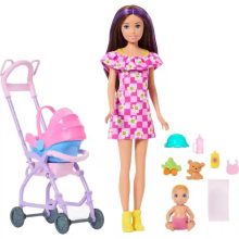 Mattel Barbie Skipper bébiszitter baba babakocsival