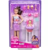Mattel Barbie Skipper bébiszitter baba etetőszékkel és kisbabával