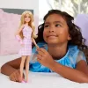 Mattel Barbie gipszelt kezű baba kockás ruhában