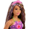 Mattel Barbie Fashionistas baba virágmintás lila ruhában