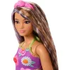 Mattel Barbie Fashionistas baba virágmintás lila ruhában