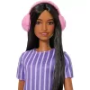 Mattel Barbie Fashionistas autista baba csíkos ruhában