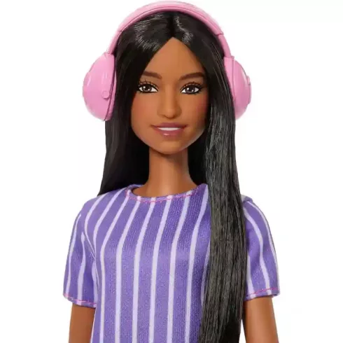 Mattel Barbie Fashionistas autista baba csíkos ruhában