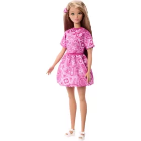   Mattel Barbie Style baba rózsaszín paisley mintás ruhában