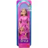 Mattel Barbie Style baba rózsaszín paisley mintás ruhában