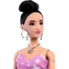 Mattel Barbie Deluxe Style baba csillag mintás rózsaszín ruhában