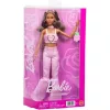 Mattel Barbie Deluxe Style baba rózsa mintás rózsaszín ruhában