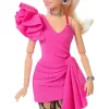 Mattel Barbie Deluxe Style baba elegáns rózsaszín ruhában