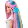 Mattel Barbie baba szivárványos hajú fodrász baba kiegészítőkkel