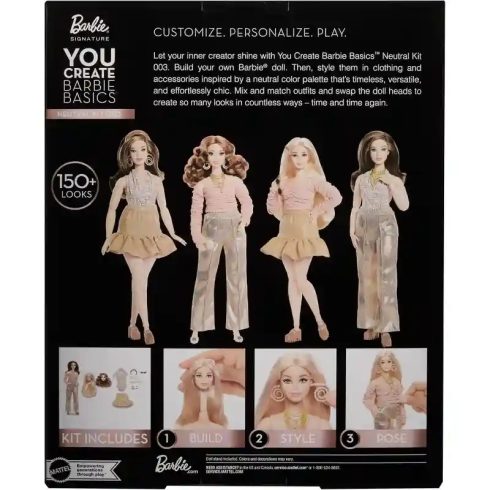 Mattel Barbie Basics Signature You Create – Neutral Kit 003 divatbaba készlet