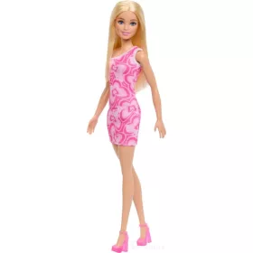 Mattel Barbie szőke hajú baba rózsaszín ruhában