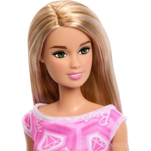 Mattel Barbie szőke hajú baba rózsaszín ruhában