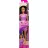 Mattel Barbie fekete hajú baba lila ruhában