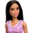 Mattel Barbie fekete hajú baba lila ruhában