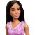 Mattel Barbie fekete hajú baba lila ruhában