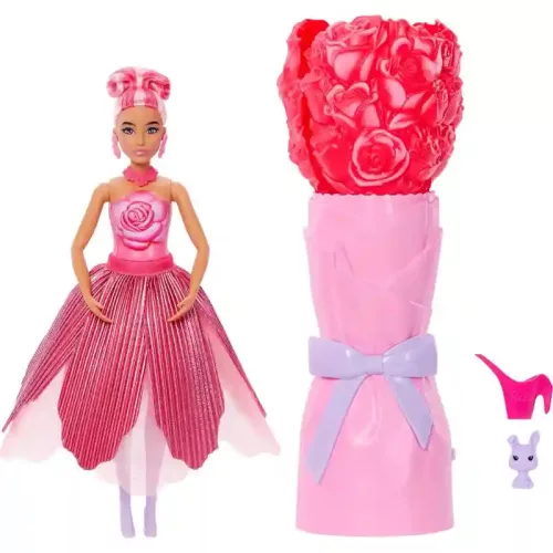 Mattel Barbie Petal Pop virágvarázs illatos baba - Rózsa