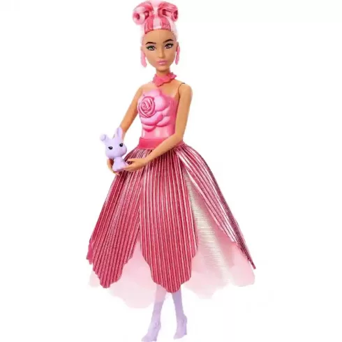 Mattel Barbie Petal Pop virágvarázs illatos baba - Rózsa