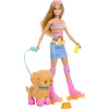 Mattel Barbie baba és kiskutyája görkorcsolyás kalandja