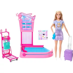 Mattel Barbie Malibu utazó baba reptéri kiegészítőkkel