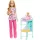 Mattel Barbie gyerekorvos baba iker babákkal