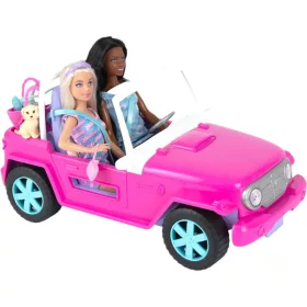 Mattel Barbie rózsaszín terepjáró babákkal