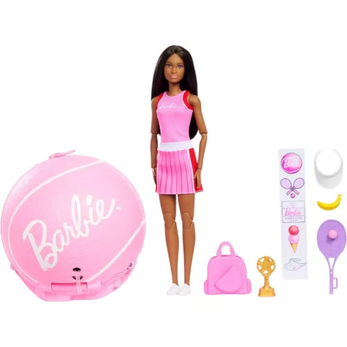 Mattel Barbie Team Roll & Reveal teniszező baba teniszlabdában