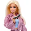 Mattel Barbie Deluxe Style baba metálrózsaszín ruhában