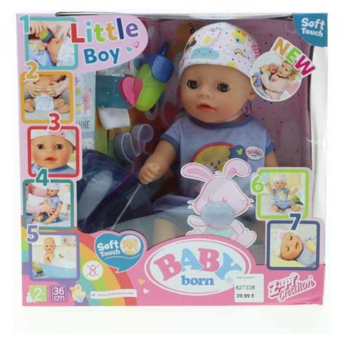 Zapf Creation Baby Born Soft Touch 7 funkciós, interaktív fiú baba 36cm