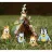   Bluey - Bluey családja 4db-os figuraszett, Bluey, Bingo, Csibész, Szimat