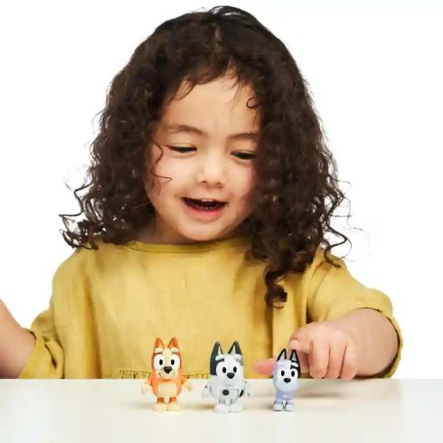 Bluey - Unokatestvérek 3db-os figuraszett (Bingo, Zokni, Gombóc)