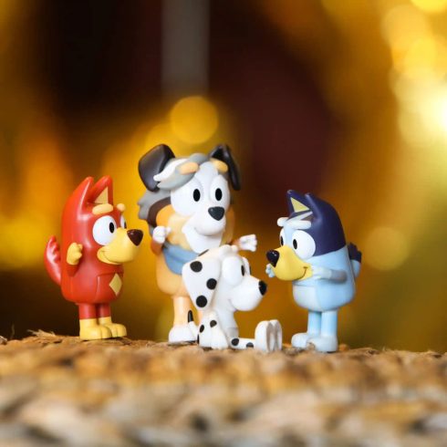 Bluey - Bluey, Rozsdás, Chloe és Calypso figurák