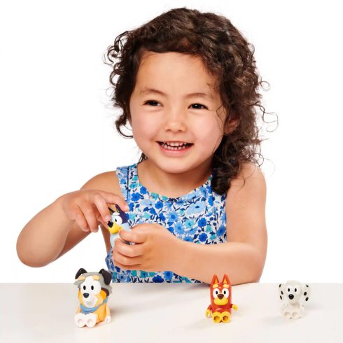 Bluey - Bluey, Rozsdás, Chloe és Calypso figurák