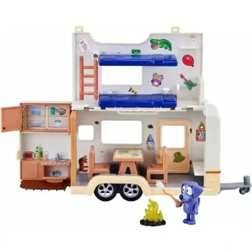 Bluey - Lakókocsis játékszett Jean Luc figurával