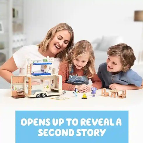 Bluey - Családi kirándulás lakókocsival Csibész, Bluey és Jean Luc figurákkal