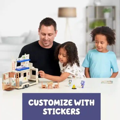 Bluey - Családi kirándulás lakókocsival Csibész, Bluey és Jean Luc figurákkal