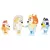 Bluey - Esküvő 4db-os figuraszett, Bluey, Bingo, Folti, Trixi
