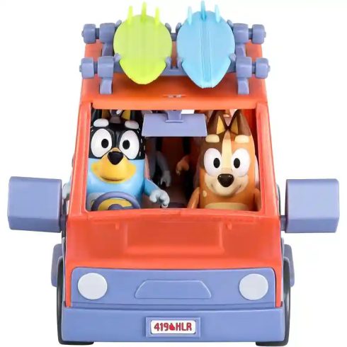 Bluey - Családi autó Bluey, Bingo, Csibész és Szimat figurákkal