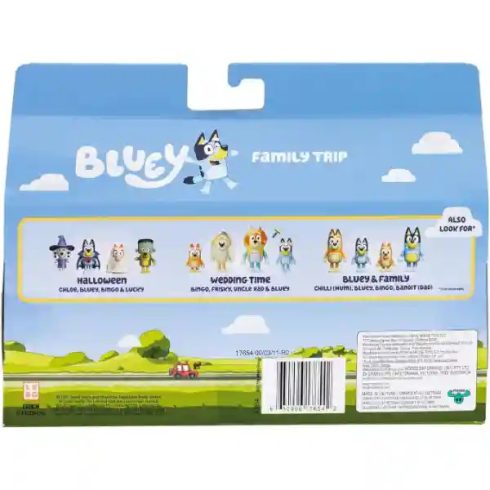 Bluey - Bluey, Bingo, Csibész és Szimat figurák családi nyaralása