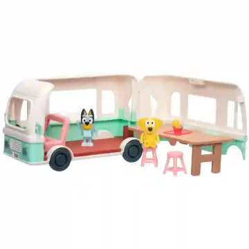   Bluey - Átalakítható fagyis kocsi Bluey és Mázli figurákkal