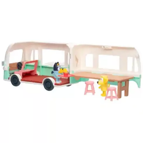 Bluey - Átalakítható fagyis kocsi Bluey és Mázli figurákkal