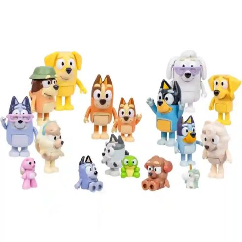 Bluey - Bluey családja és barátai 14db-os figuraszett