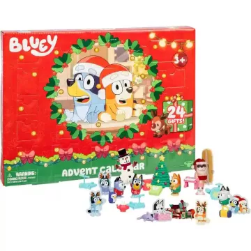 Bluey - Adventi kalendárium, naptár 4 figurával