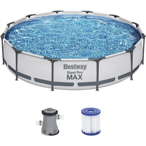 Bestway Bahama Steel Pro Max fémvázas medence vízforgatóval 366 x 76 cm