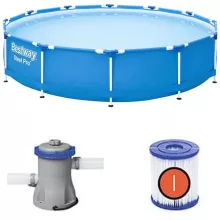   Bestway Maui Steel Pro fémvázas medence vízforgatóval 305 x 76 cm