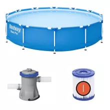  Bestway Bahama Steel Pro fémvázas medence vízforgatóval 366 x 76 cm