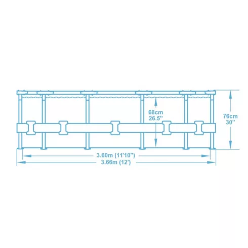 Bestway Bahama Steel Pro fémvázas medence vízforgatóval 366 x 76 cm
