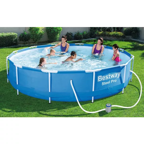 Bestway Bahama Steel Pro fémvázas medence vízforgatóval 366 x 76 cm