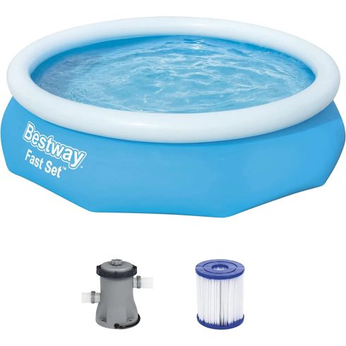 Bestway Korfu Fast Set felfújható családi medence vízforgatóval 305 x 76 cm