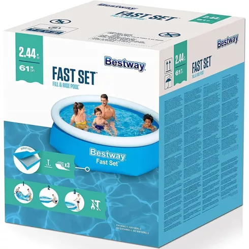 Bestway Rayong Fast Set felfújható családi medence 244 x 61 cm